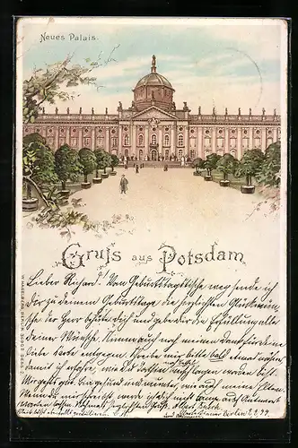 Lithographie Potsdam, Neues Palais