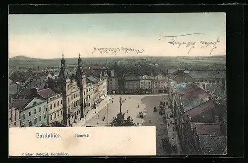 AK Pardubice, Namesti, Denkmal