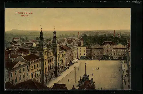 AK Pardubice, Namesti, Denkmal