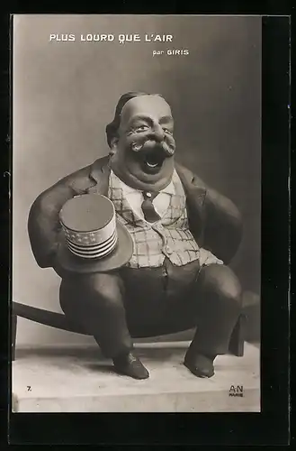 AK Präsident Roosevelt der USA, Plus Lourd que l`air, Karikatur