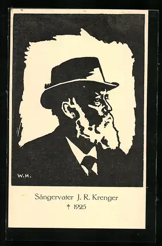 AK Bern, Kantonal-Gesangfest Interlaken 1926, Sängervater J. R. Krenger
