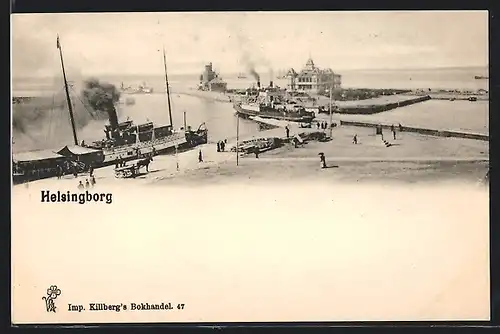 AK Helsingborg, Dampschiffe im Wasser