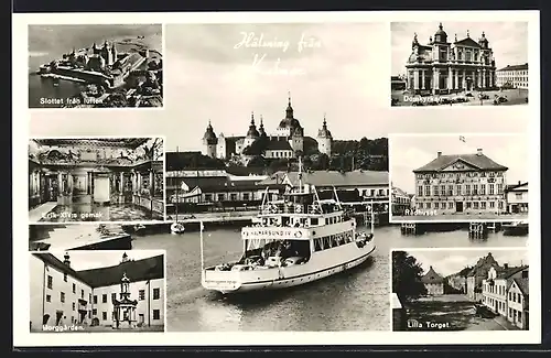 AK Kalmar, Slottet fran luften, Borggarden, Lilla Torget, Domkyrkan