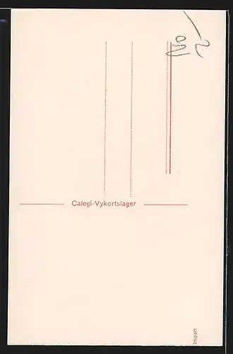 AK Helsingborg, Strassenpartie mit Rathaus