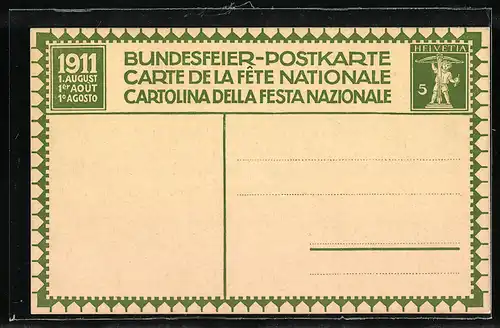 AK Schweizer Bundesfeier 1911, Schweizer Pikiniere im Kampf