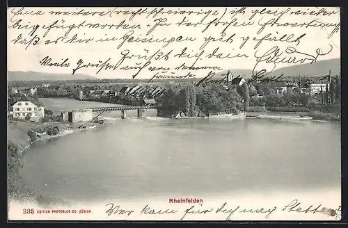 AK Rheinfelden, Ansicht von Ort und Brücke
