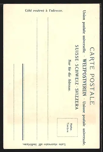 AK St. Gallen, Brunnen vor der Klosterkirche