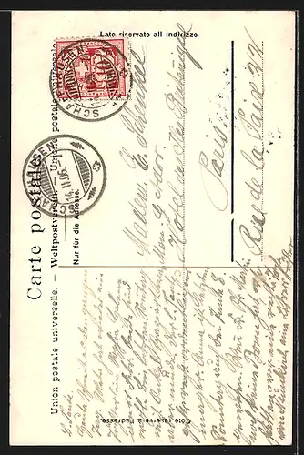 AK Schaffhausen, Ansicht des Vierröhrenbrunnen