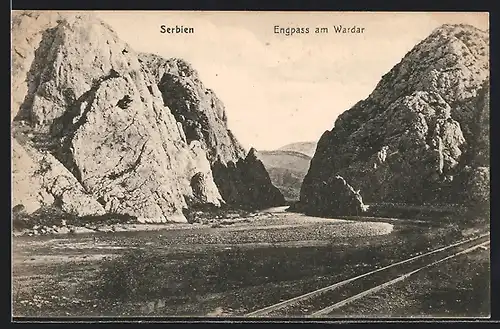 AK Serbien, Engpass am Fluss Wardar