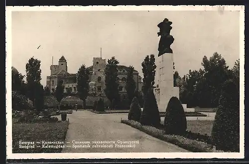 AK Beograd, Kalemegdan, Spomenik zahvalnosti Francuskoj