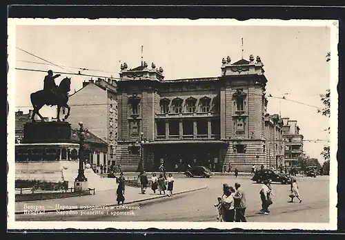 AK Beograd, Narodno pozoriste i spomenik