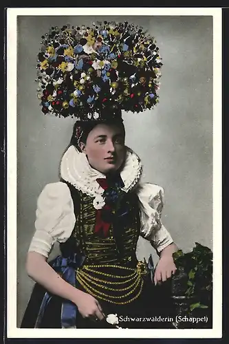 AK Mädchen in Schwarzwälder Tracht