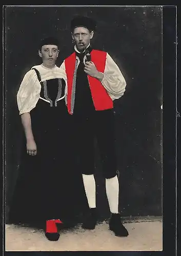 AK Ehepaar in Schwarzwälder Tracht