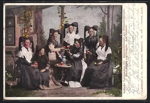 AK Junge Frauen in Schwarzwälder Tracht
