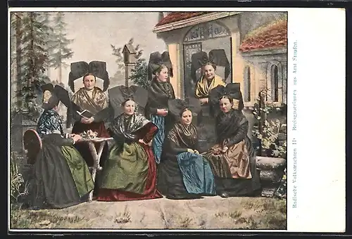 AK Amt Staufen, Breisgauerinnen in Badischen Volkstrachten