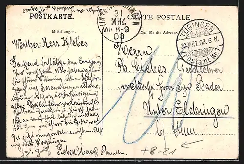 AK Tübingen, Gesamtansicht mit Flösser