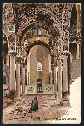 Künstler-AK Palermo, Interno della Chiesa della Martorana