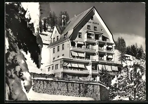 AK Davos-Dorf, Hotel Anna-Maria im Winter, Bes. U. & P. Buchmann