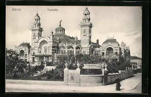 AK Zürich, Blick zur Tonhalle