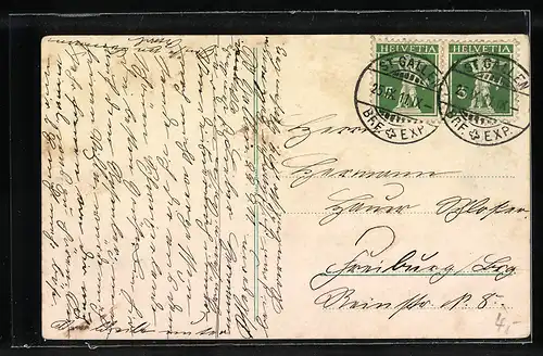 AK St. Gallen, St. Magnikirche und Rosenberg