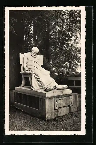 AK Lugano, Ortspartie am Sokrates-Denkmal