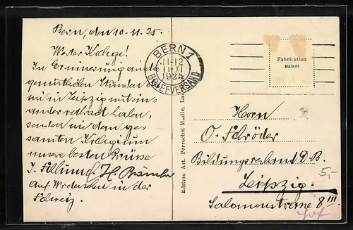 AK Bern, Bärenplatz mit Cafe Féderal