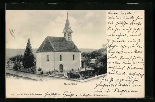 AK Buchthalen, Ortspartie mit Kirche