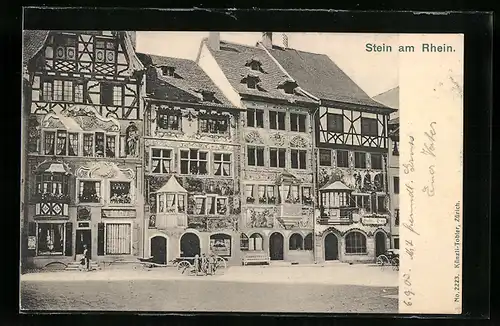 AK Stein am Rhein, Strassenpartie mit Gasthof zur Sonne