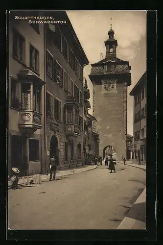 AK Schaffhausen, Strassenpartie am Schwabentor