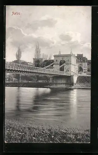 AK Aarau, Flusspartie mit Brücke