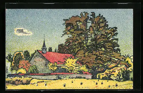 AK Bremgarten, Blick zur Kirche