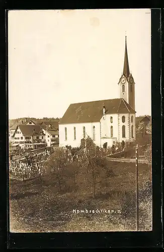 AK Hombrechtikon, Ortsansicht mit Kirche