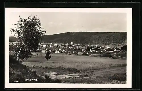 AK Kácov n. S., Fernsicht zur Ortschaft