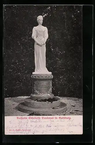 AK Salzburg, Kaiserin Elisabeth (Sissi) von Österreich Denkmal