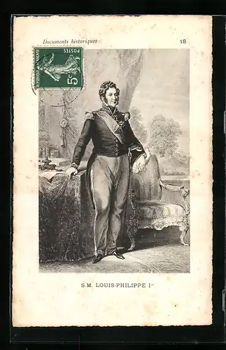 AK S. M. Louis-Philippe I. von Frankreich in Uniform