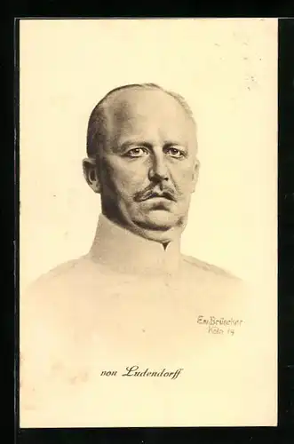 Künstler-AK Erich Ludendorff in Uniform