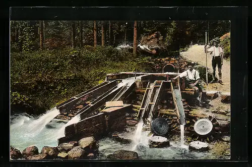 AK Kugelmühlen b. Eingang d. Almbachklamm