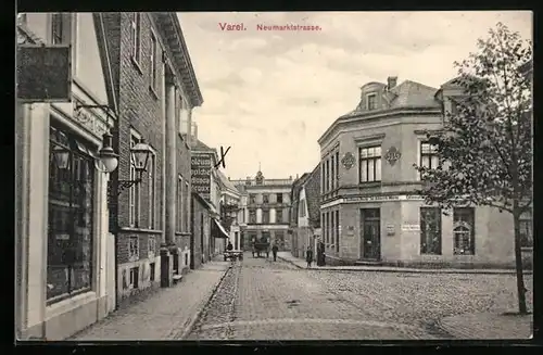 AK Varel, Neumarktstrasse mit Geschäften
