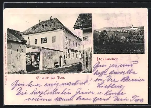 AK Hofkirchen im Mühlkreis, Gasthof zur Post, Panorama