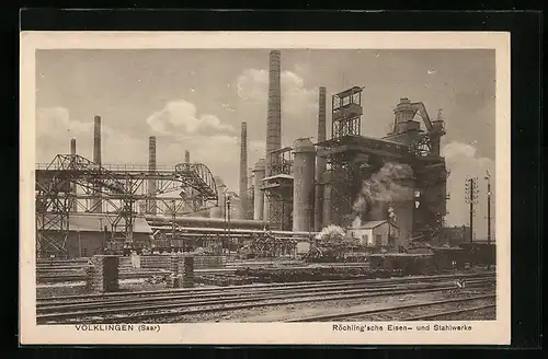 AK Völklingen /Saar, Röchling`sche Eisen- und Stahlwerke