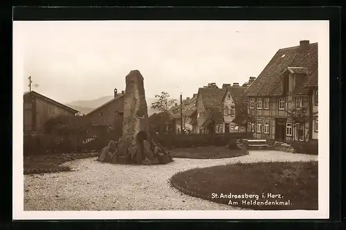 AK St. Andreasberg i. Harz, Am Heldendenkmal