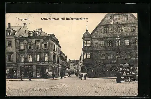 AK Bayreuth, Sofienstrasse mit Mohrenapotheke