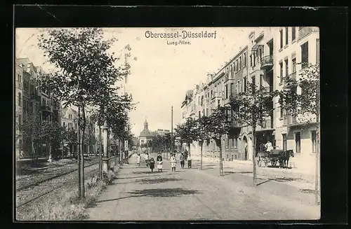AK Obercassel-Düsseldorf, Kinder in der Strasse Lueg-Allee
