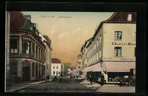 AK Moers a. Rh., Blick in die Neustrasse