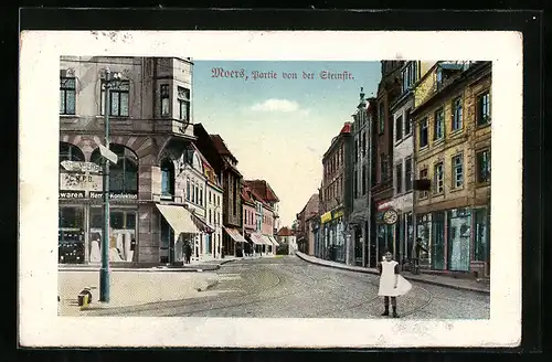 AK Moers, Partie von der Steinstrasse