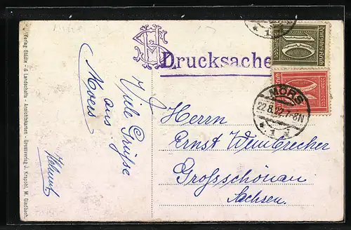 AK Moers, Partie von der Steinstrasse