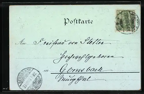 Mondschein-Lithographie Hohentwiel, Panorama