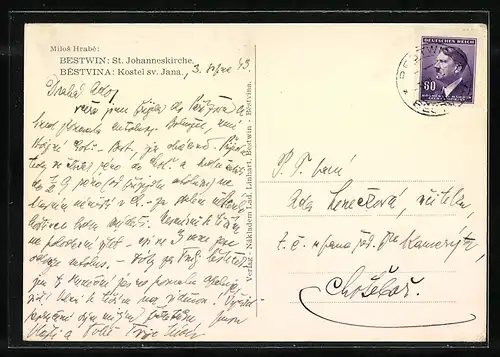 Künstler-AK Bestwin, St. Johanneskirche