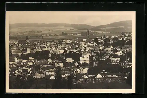 AK Ustí n. Orl., Gesamtansicht aus der Vogelschau