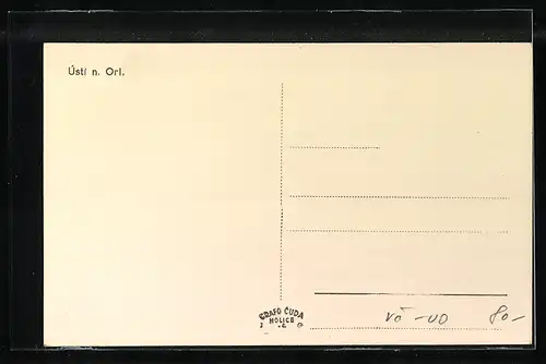 AK Ustí n. Orl., Gesamtansicht aus der Vogelschau